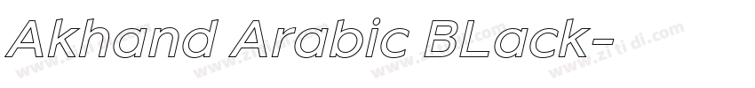 Akhand Arabic BLack字体转换